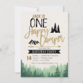 Camper Verjaardag Uitnodiging Camping Party (Voorkant)
