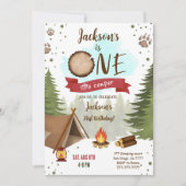 Camper verjaardagsuitnodiging kaart (Voorkant)