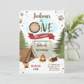 Camper verjaardagsuitnodiging kaart (Staand voorkant)