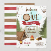 Camper verjaardagsuitnodiging kaart (Voorkant / Achterkant)