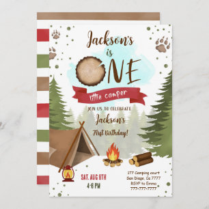 Camper verjaardagsuitnodiging kaart