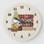 camper voegt familienaam gnome toe grote klok (Voorkant)