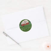 Camper Vrijgezellenfeest  camper Ronde Sticker (Envelop)