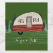 Camper Vrijgezellenfeest camper Wijn Etiket (Enkel label)