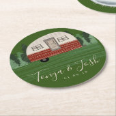  Camper Vrijgezellenfeest Favor Ronde Kartonnen Onderzetter (Gebogen)