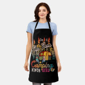 Camper Vrouwen Meisjes Kamp Teenslippers Retro Cam Schort (Gedragen)