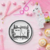 Camper/wandelaar gepersonaliseerde camping picknic papieren bordje (Feest)