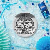 Camper/wandelaar gepersonaliseerde camping picknic papieren bordje (Feest)