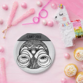 Camper/wandelaar gepersonaliseerde camping picknic papieren bordje (Feest)