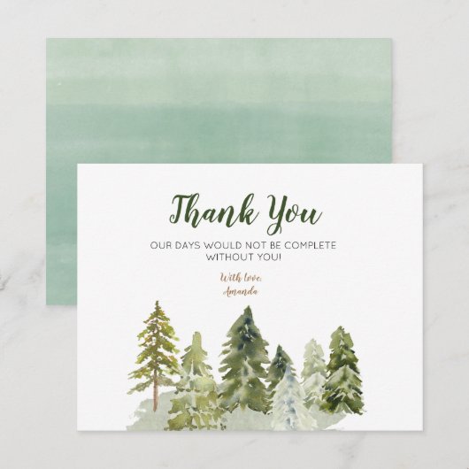 Camper Waterverf buitenshuis Hartelijk dank Bedankkaart (Voorkant / Achterkant)