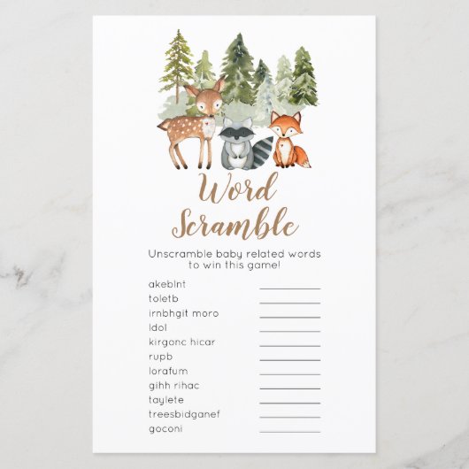 Camper Word Scramble Deer Animal adventure (Voorkant)