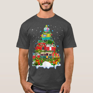 Camper Xm ter decoratie van de kerstlampbomen T-shirt