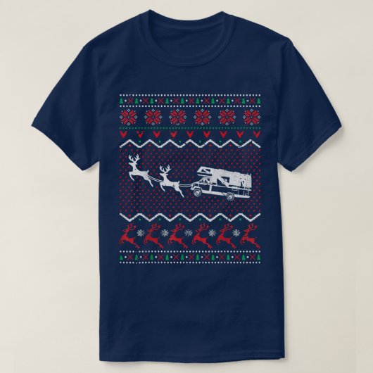 Campercampagne voor kerst, Ugly kerstSweater T-shirt (Design voorkant)