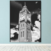 Camperdown Clock Tower Bewaker van de Tijd Canvas Afdruk (Insitu (Houten vloer))