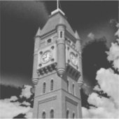 Camperdown Clock Tower Bewaker van de Tijd Sticker (Voorkant)