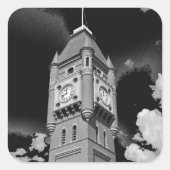 Camperdown Clock Tower Bewaker van de Tijd Vierkante Sticker (Voorkant)