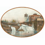Camperdown Suncatcher Fotobeeldje Ornament<br><div class="desc">De grote Camperdown Mill toont de Herfsten van de Reedy River</div>