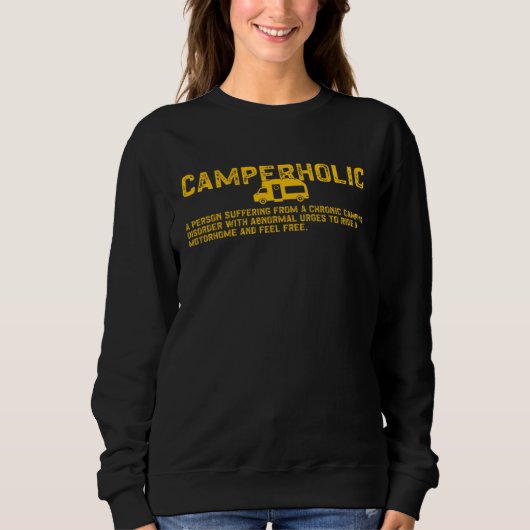 Camperholic Camper  Chroni Camping Disorder Trui (Voorkant)