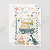 Camperleven! wit Briefkaart (Voorkant / Achterkant)