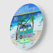 campermuurklok in blik grote klok (Hoek)