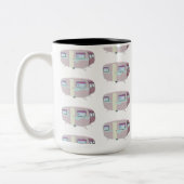 camperpatroon tweekleurige koffiemok (Links)