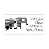 Campers 5th Wheel RV Afbeelding Return Address Rubberstempel (Afrduk)