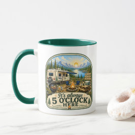 Campers Coffee Mug - Het is hier altijd 5 uur! Mok