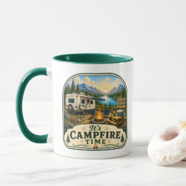 Campers Coffee Mug - Het is kampvuurtijd! Mok