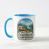 Campers Coffee Mug Wat gebeurt er op de camping! Mok (Links)