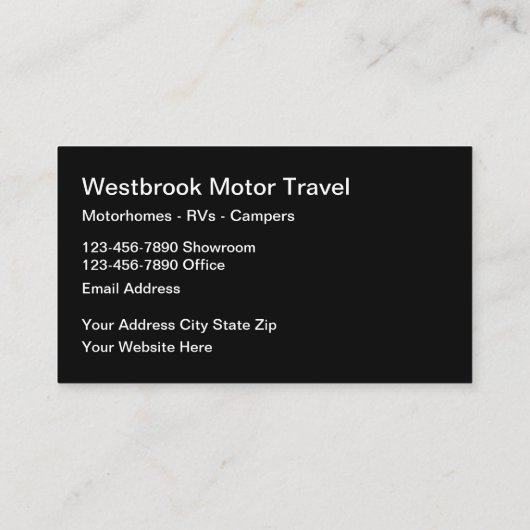 campers en verplaatsingsmotoren visitekaartje (Achterkant)