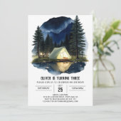 Camper's Forest Quest Verjaardag Uitnodiging (Staand voorkant)