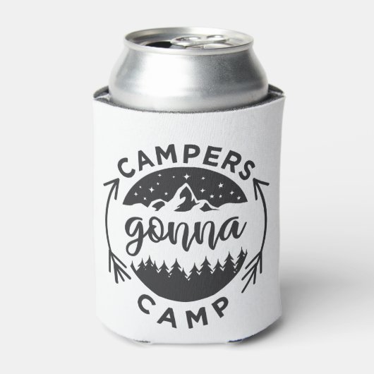 Campers Gonna Camp op een Blikjeskoeler (Blikje Voorkant)