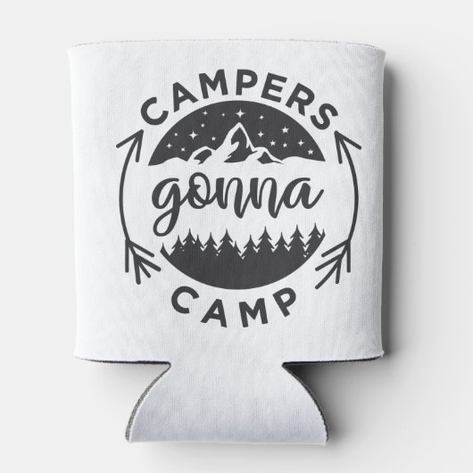 Campers Gonna Camp op een Blikjeskoeler (Achterkant)
