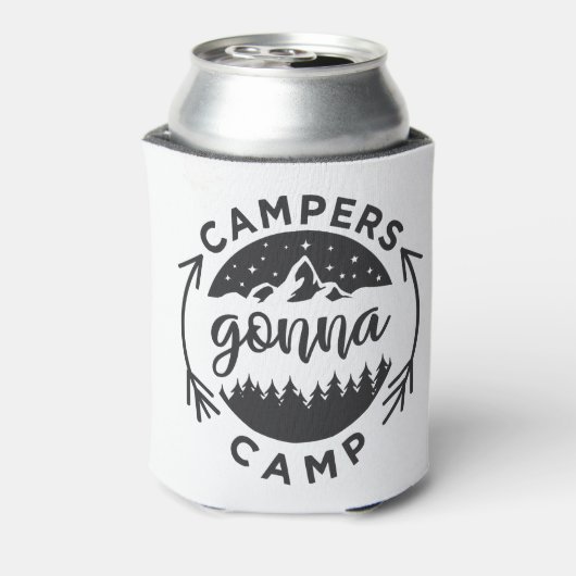 Campers Gonna Camp op een Blikjeskoeler (Blikje Achterkant)