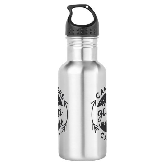 Campers Gonna Camp op een Waterfles (Achterkant)