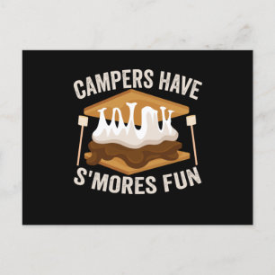 Campers Have S'mores Fun Funny Camping Lovers Briefkaart