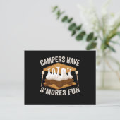 Campers Have S'mores Fun Funny Camping Lovers Briefkaart (Staand voorkant)