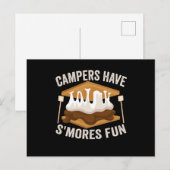 Campers Have S'mores Fun Funny Camping Lovers Briefkaart (Voorkant / Achterkant)