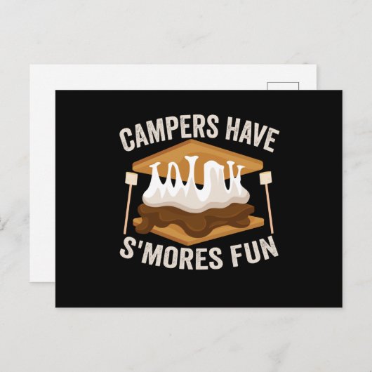 Campers Have S'mores Fun Funny Camping Lovers Briefkaart (Voorkant / Achterkant)