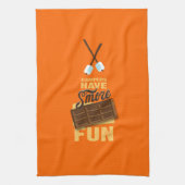 Campers hebben nog meer vun glampbanner theedoek (Verticaal)