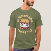 Campers hebben S'more fun Punny Kawaii Camping T-shirt (Voorkant)