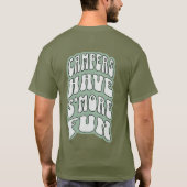 Campers hebben S'more leuke Groovy Retro Camping S T-shirt (Achterkant)