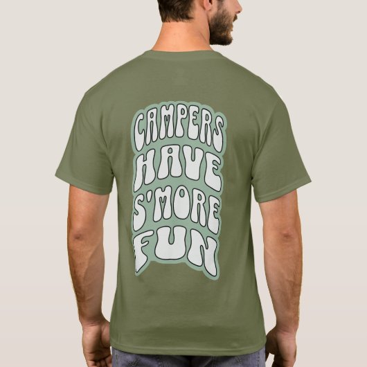 Campers hebben S'more leuke Groovy Retro Camping S T-shirt (Achterkant)