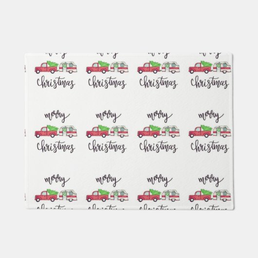 *** CAMPER'S KERSTWAGEN*** DEURMAT (Voorkant)