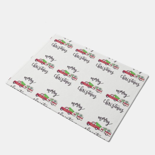 *** CAMPER'S KERSTWAGEN*** DEURMAT (Schuin)