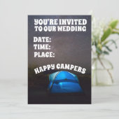 CAMPERS KUNNEN KUPLE WEDDING CUSTOM INVITATIONS VE KAART (Staand voorkant)