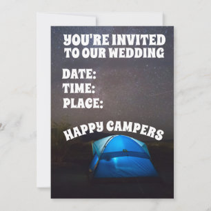 CAMPERS KUNNEN KUPLE WEDDING CUSTOM INVITATIONS VE KAART