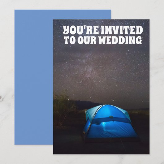CAMPERS KUNNEN KUPLE WEDDING CUSTOM INVITATIONS VE KAART (Voorkant / Achterkant)