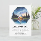 Camper's Natuur Exploration Party Verjaardag Kaart (Staand voorkant)