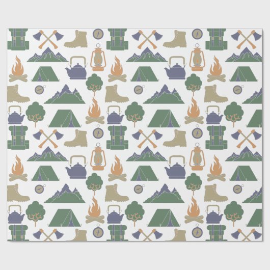 Campers voor de buitenvisserij en voor de buitenvi cadeaupapier (Vlak)